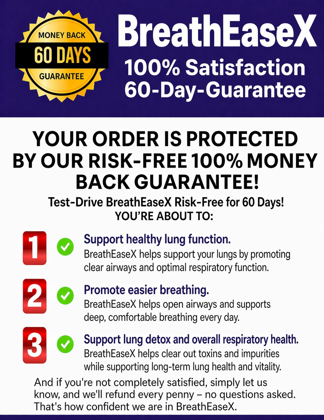 60-day money-back guarantee seal